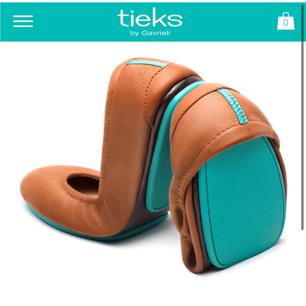 Tieks chestnut brown size 8. Well loved